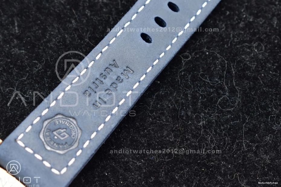 974 Blue Strap Bronzo P.900 Best Breathable Calfskin on PAM1074 VSF W Dial Blue Clone Edition 1:1 0112